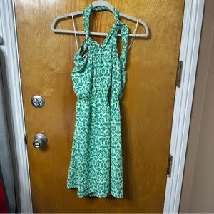 “Skies Are Blue” Mint Green and White Backless Dress